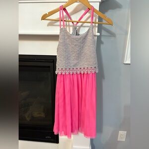 Iris & Ivy girls dress with pink tulle sz 16 brand new
